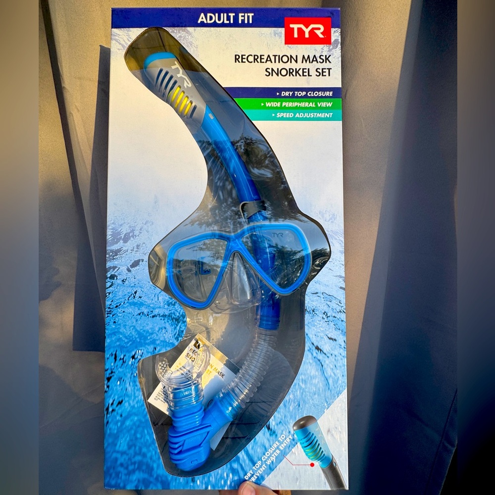 TYR Blue Snorkel Set Adult